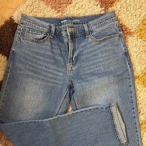 Old Navy Blue Straight Boyfriend Leg Jeans Medium Wash NWOT